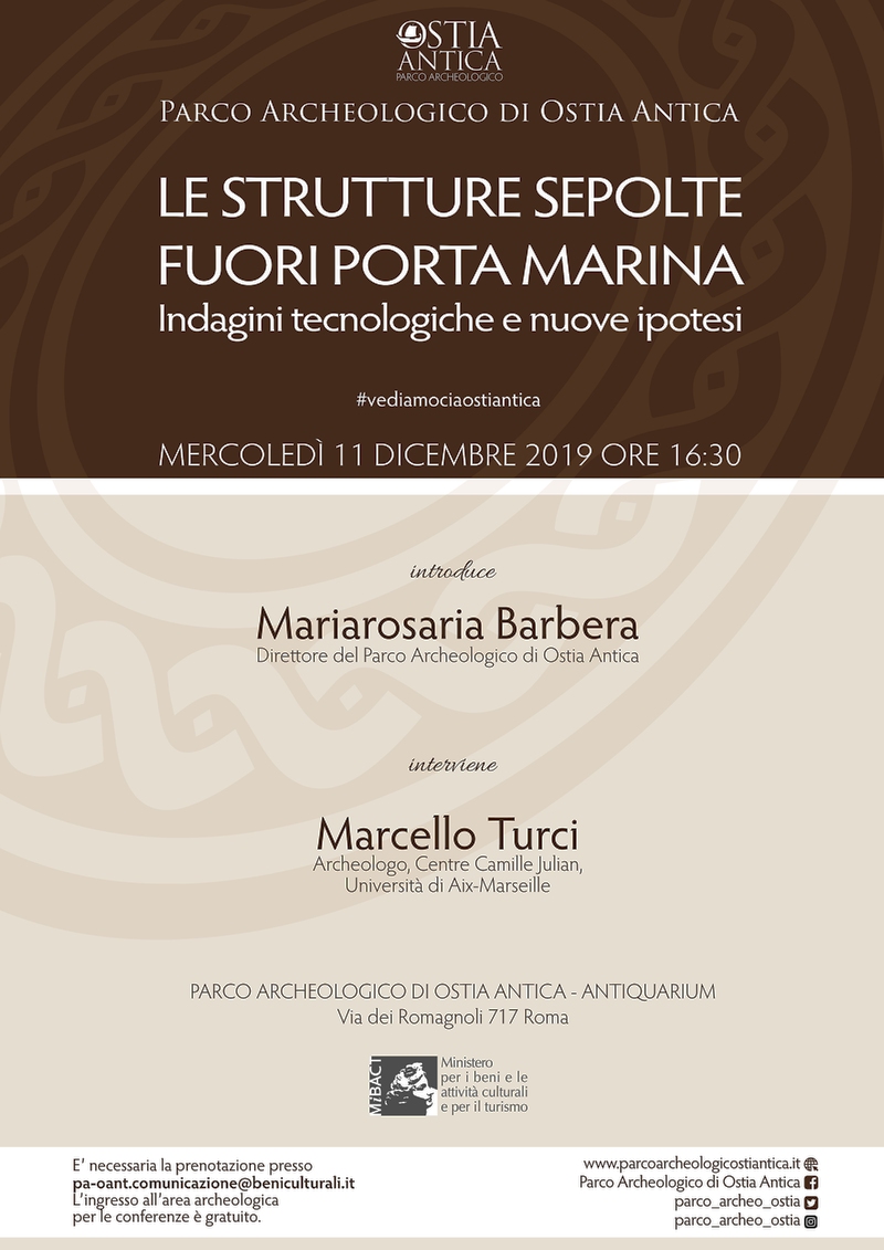 11 dicembre 2019 - NUOVE IPOTESI SULLE STRUTTURE SEPOLTE FUORI PORTA MARINA