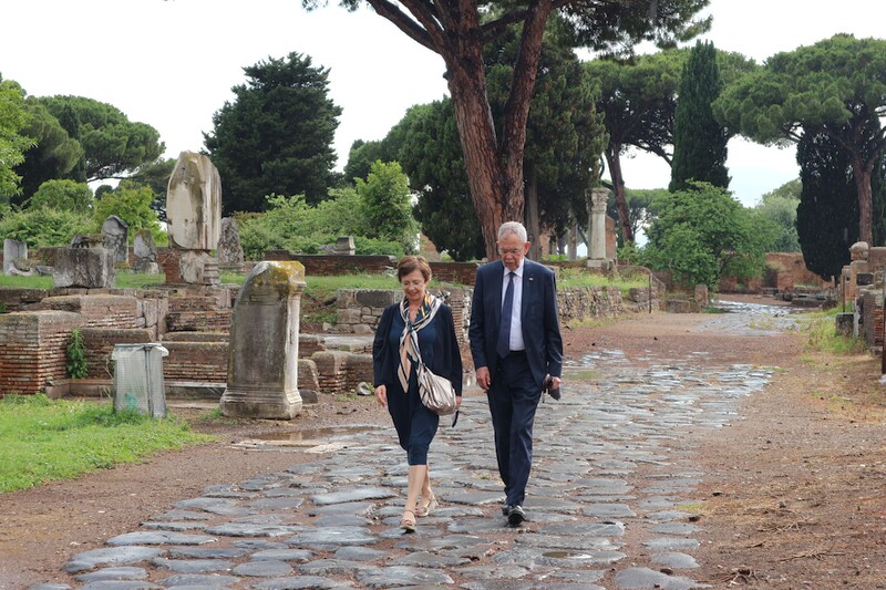 Alexander Van der Bellen a Ostia antica