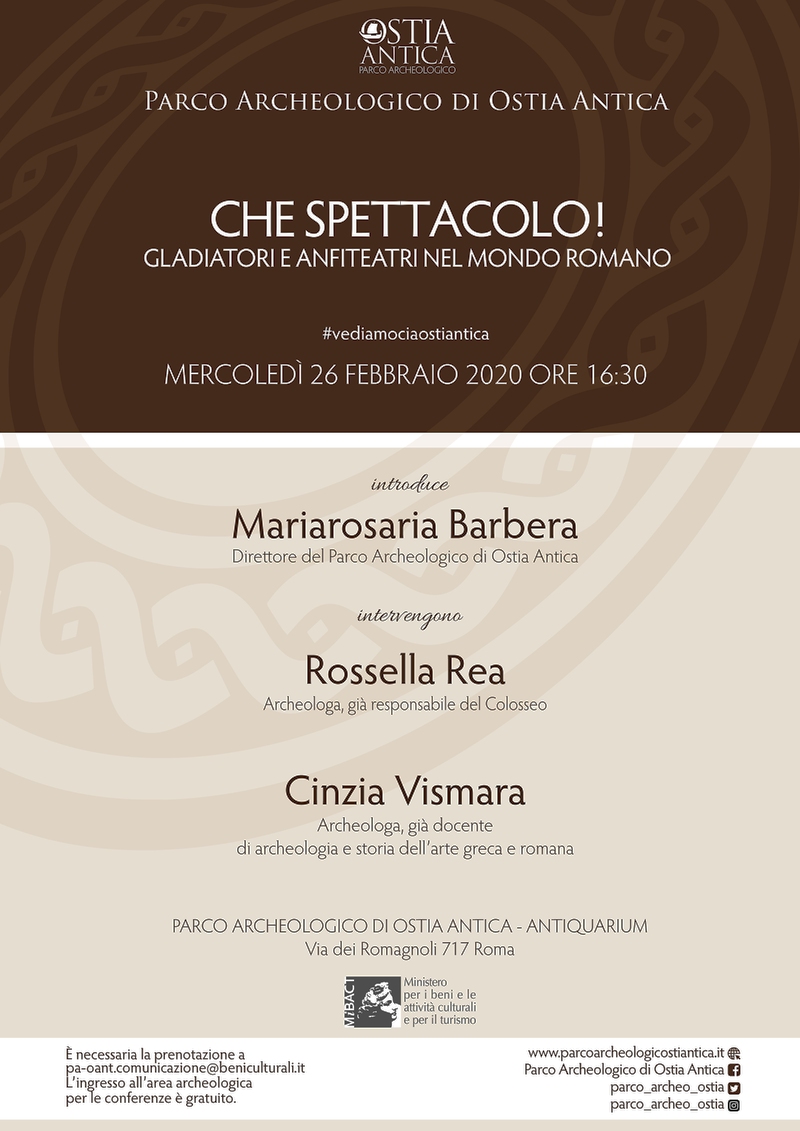 26 febbraio vediamoci a ostia antica