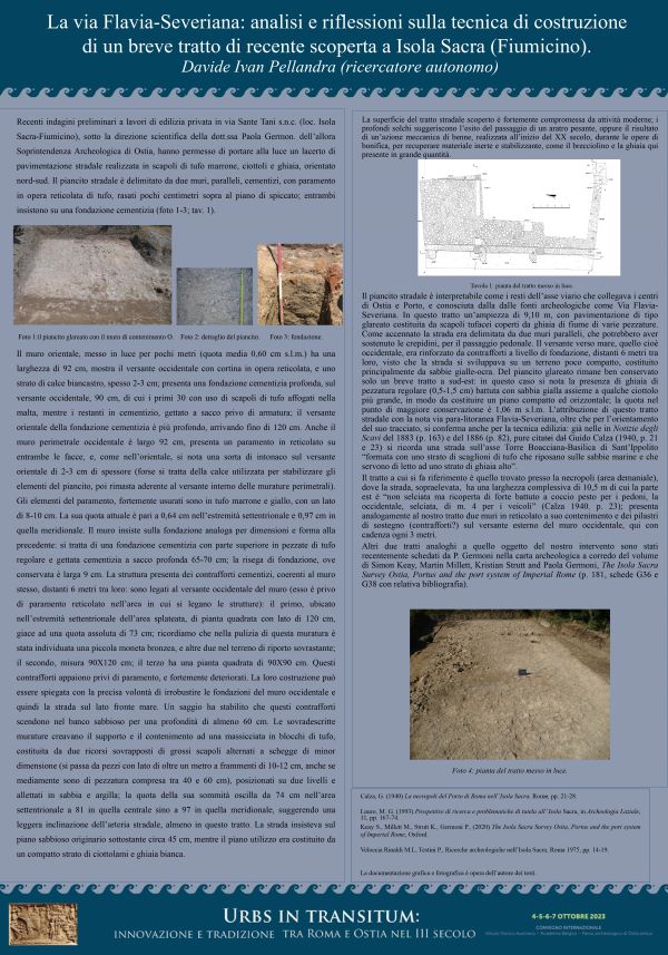La via Flavia-Severiana: analisi e riflessioni sulla tecnica di costruzione di un breve tratto di recente scoperta a Isola Sacra (Fiumicino) - Davide Ivan Pellandra