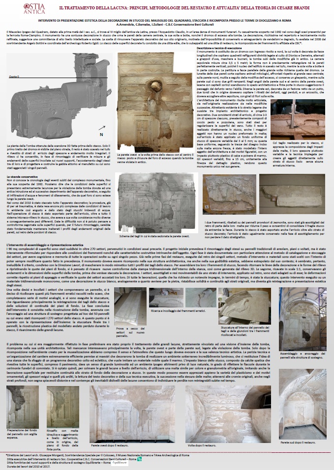Zuliani et alii - Presentazione estetica della decorazione in stucco del Mausoleo del Quadraro