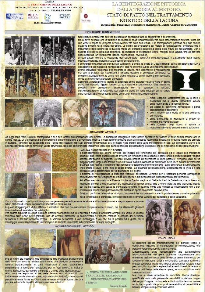 Sechi - La reintegrazione pittorica dalla teoria al metodo