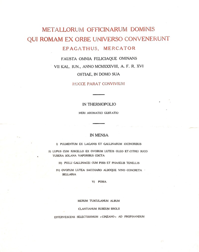Menù dei metallurgisti