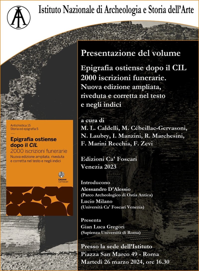 locandina epigrafia ostiense dopo il CIL
