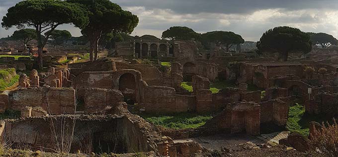 Panorama con Domus del Ninfeo sullo sfondo