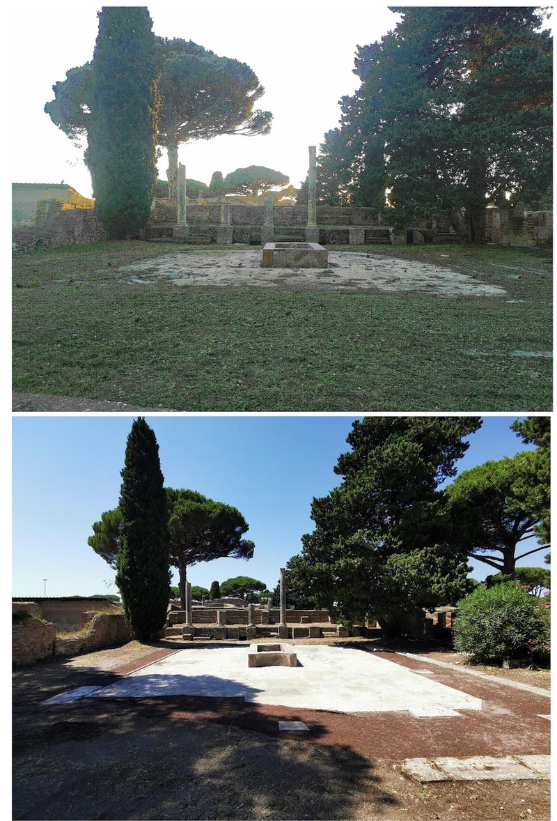 macellum prima e dopo il restauro